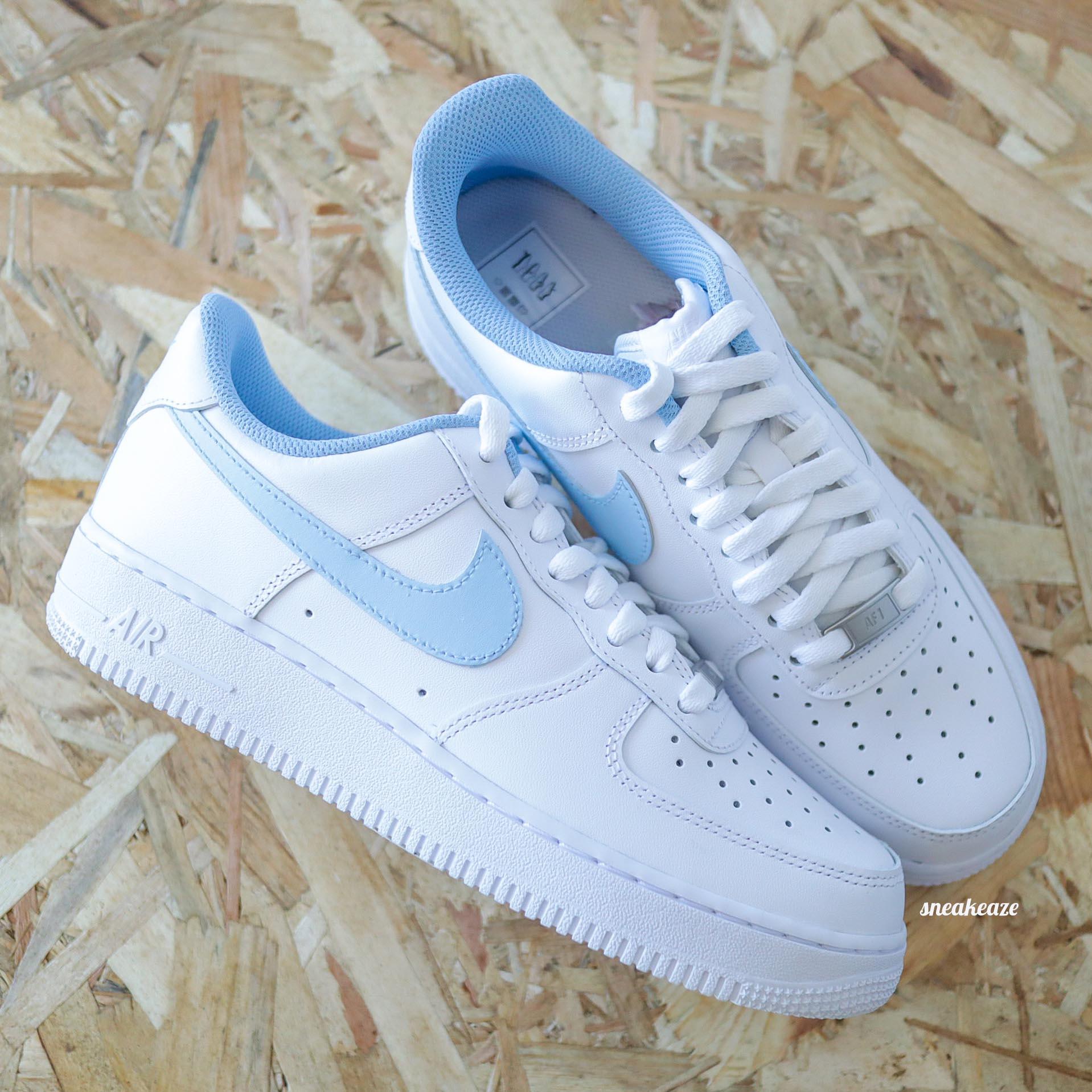 Nike Air Force 1 Custom University Blue UNC