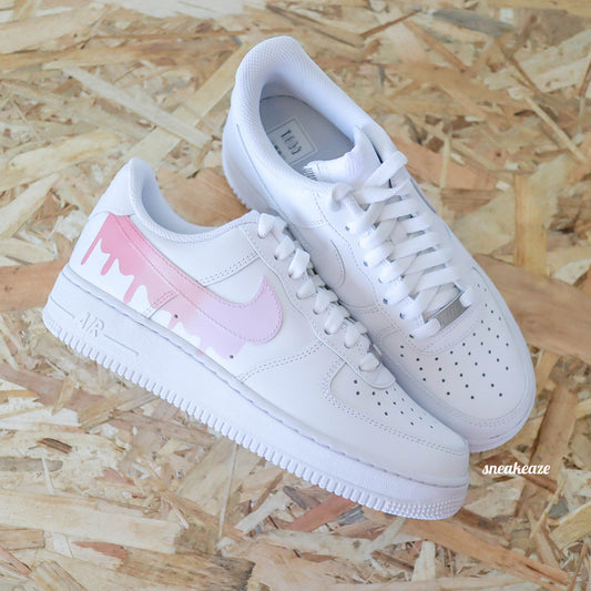 Baskets Nike Air Force 1 custom - Gradient Drip dégradé pastel - SNEAKEAZE CUSTOMS skz
