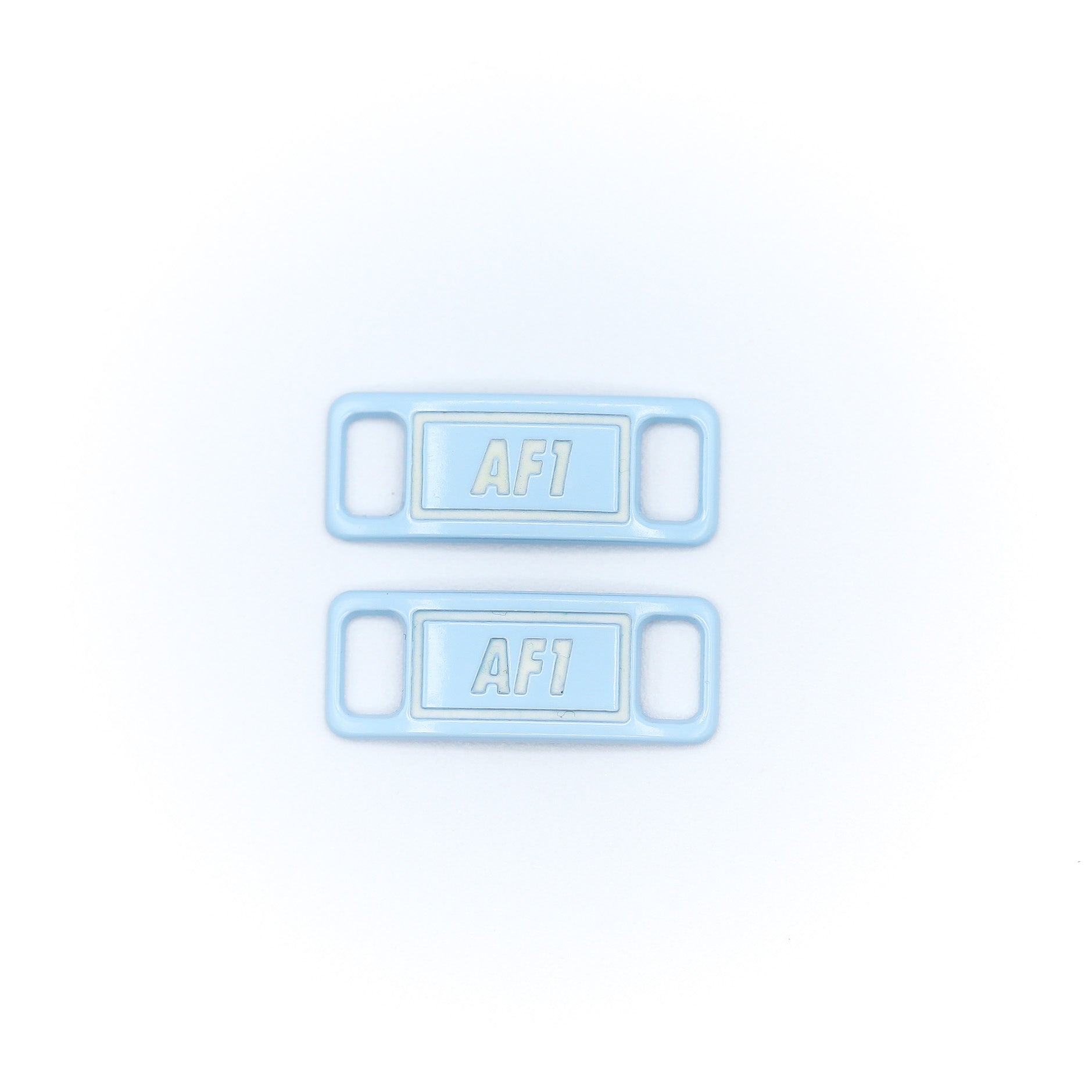 Boucles de lacets pour air force 1 custom baby blue pastel phosphorescent - SNEAKEAZE CUSTOMS