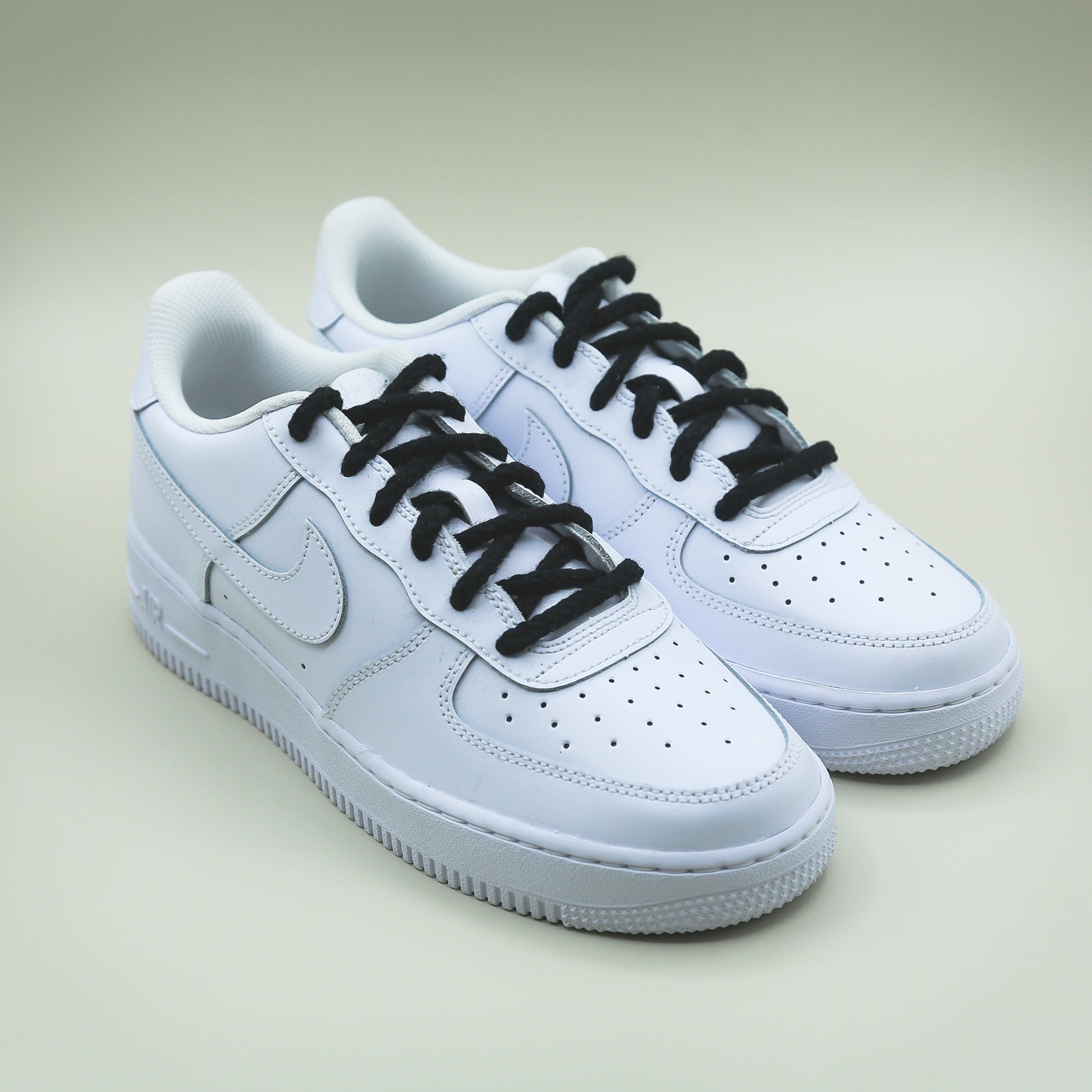 accessoires pour sneakers baskets nike air force 1 custom lacet corde beige sneakeaze customs skz
