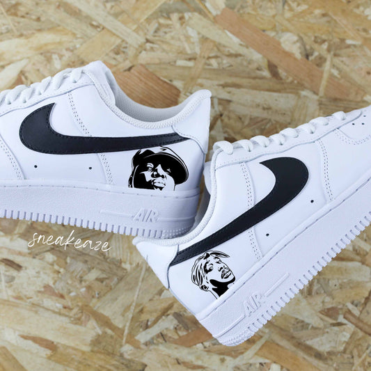 nike air force 1 customisée portrait rappeur légende hip hop