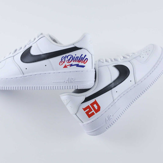 air force 1 custom rouge noir bleu fabio quartararo racing