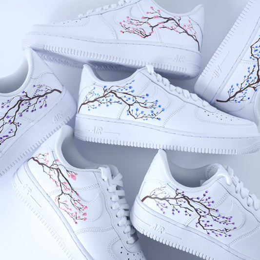 Air Force 1 custom cherry blossom fleurs de cerisier peintes à la main