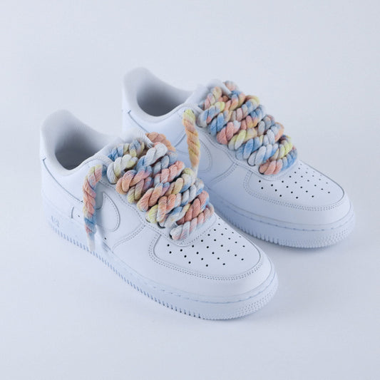nike air force 1 personnalisée artisanale avec rope laces