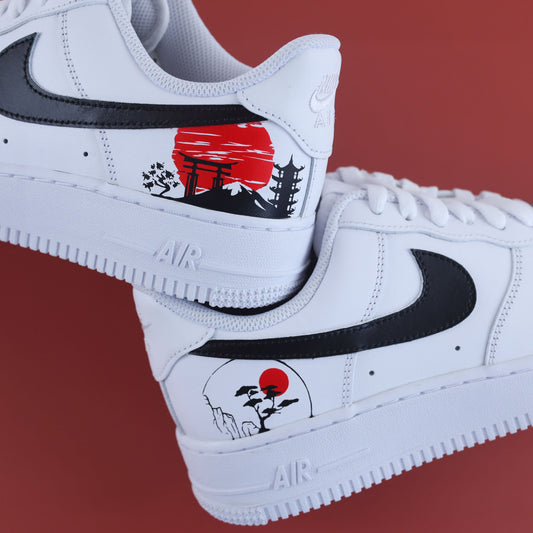 air force 1 custom japon peinte à la main style nippon exclusif