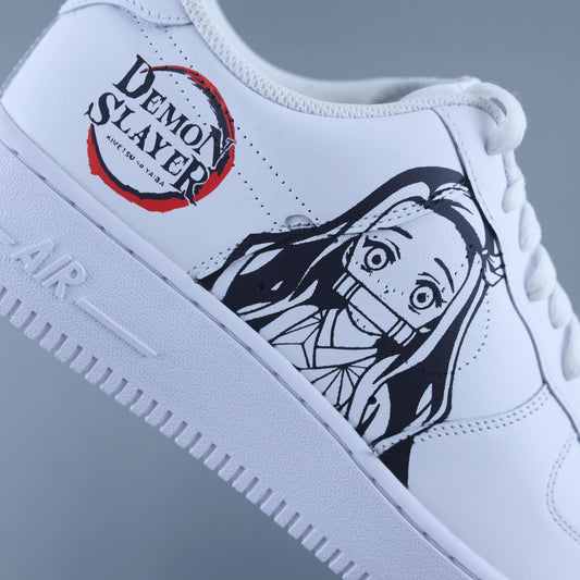 air force 1 custom demon slayer artwork complet artisanal pour amateurs de custom sneakers et d’anime japonais