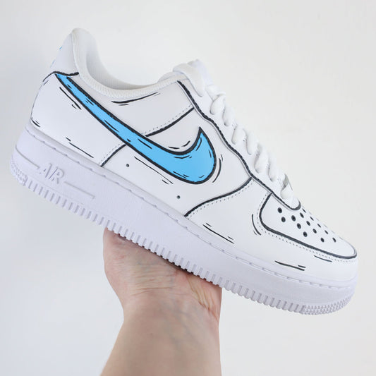 sneakers nike air force 1 custom dessin cartoon street art