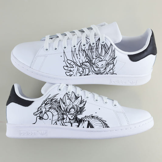 baskets custom homme adidas stan smith dragon ball z design unique