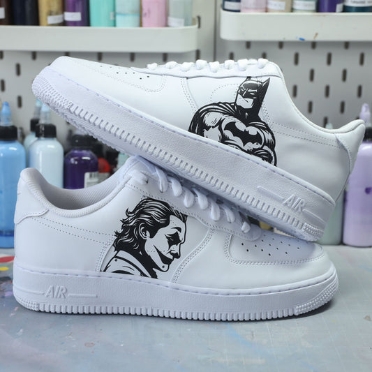 nike air force 1 custom super héros gotham batman joker premium