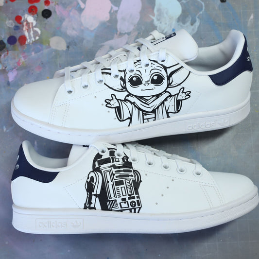 stan smith personnalisées star wars baby yoda style manga streetwear
