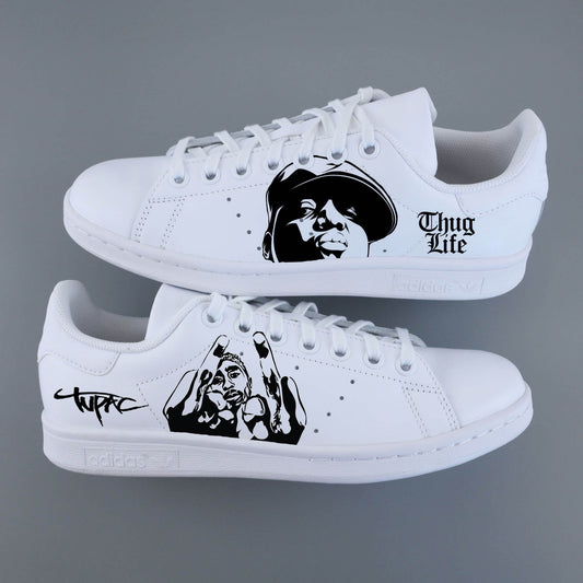 stan smith personnalisée tupac x biggie streetwear