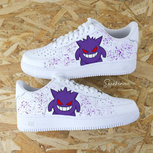 nike air force 1 custom estoplasma baskets personnalisées pokemon enfants, nike custom pikachu salamèche tortank
