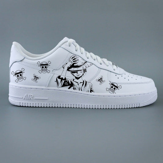air force one custom manga one piece avec nike luffy