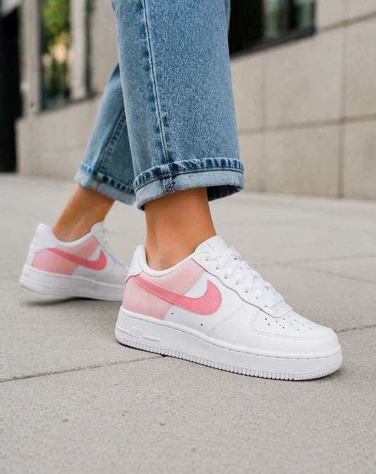 Chaussures Nike Air Force 1 peintes à la main style pastel