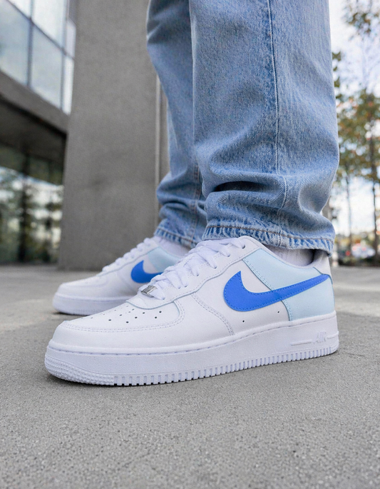 Nike Air Force 1 custom Skyline Edition dégradé bleu ciel