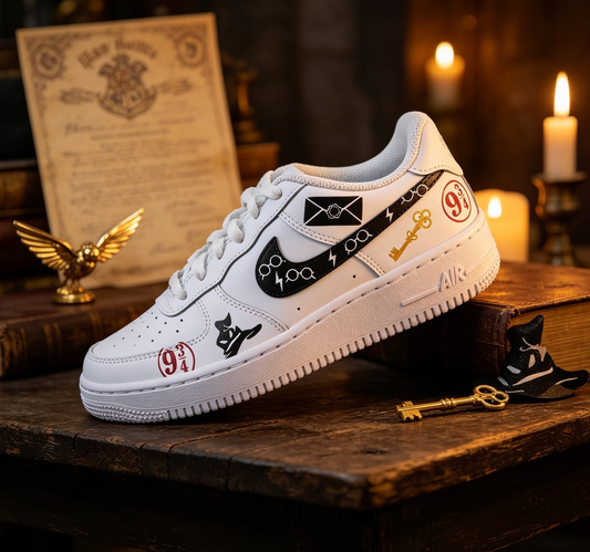 Paire de sneakers collectors pour fans de Harry Potter