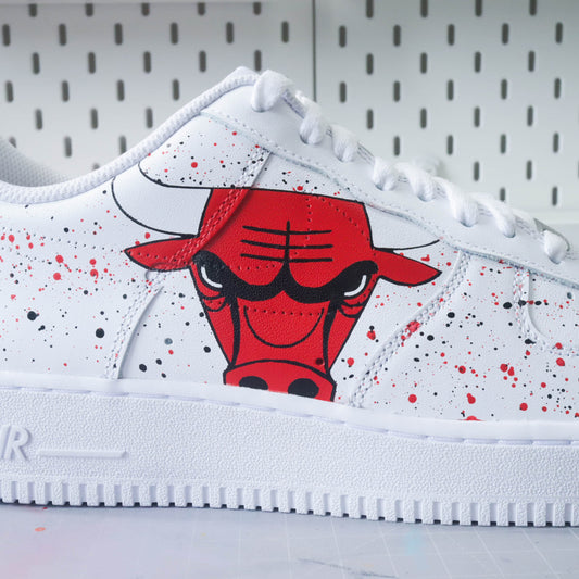 nike air force 1 custom chicago bulls baskets custom nba sneakers nike bulls air force one custom jordan pippen rodman basketball