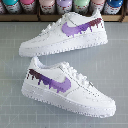 nike air force 1 custom violet baskets custom lila nike air force femme pastel sneakers personnalisées