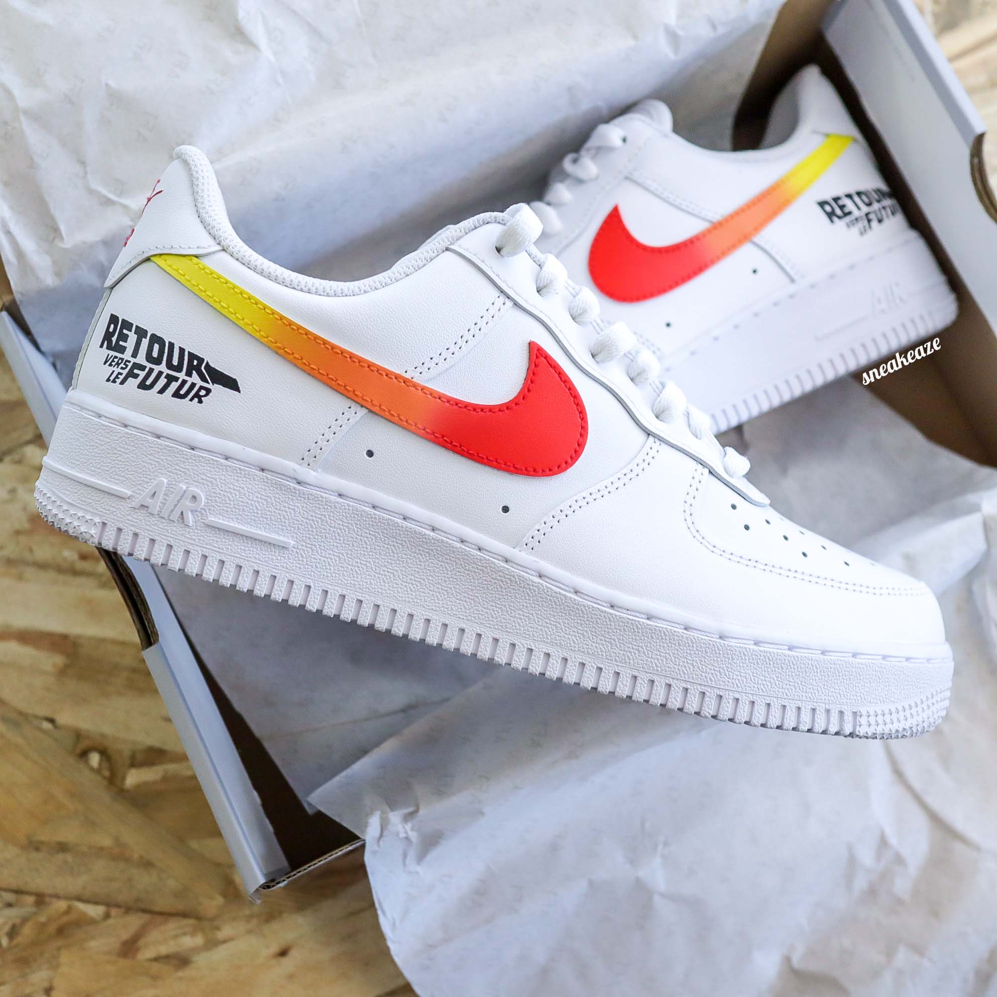 Air Force 1 custom Retour vers le futur SNEAKEAZE CUSTOMS