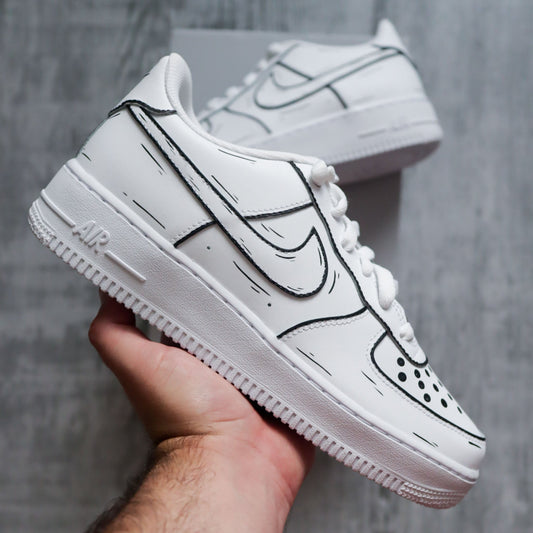 air force 1 custom 2D sneaker dessin animé