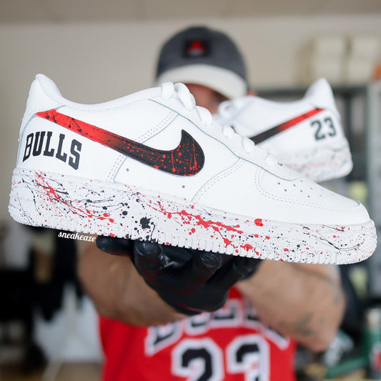 nike air force 1 custom chicago bulls logo basket design unique