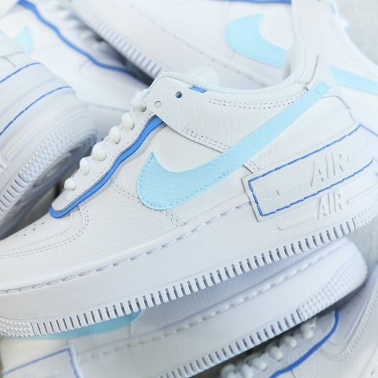 air force 1 shadow personnalisée bleu pastel et blanc sur mesure