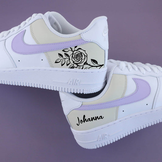 air force one personnalisée prénom lavande fait main en france
