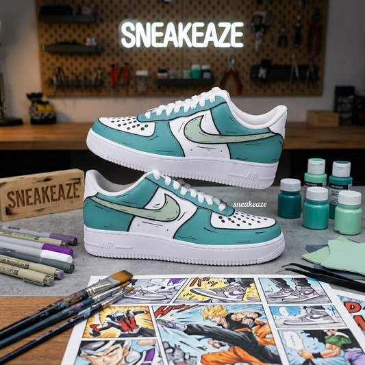 Air Force 1 personnalisée effet dessin animé style bande dessinée