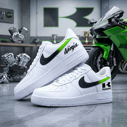 Sneakers personnalisées moto sportive Kawasaki Ninja