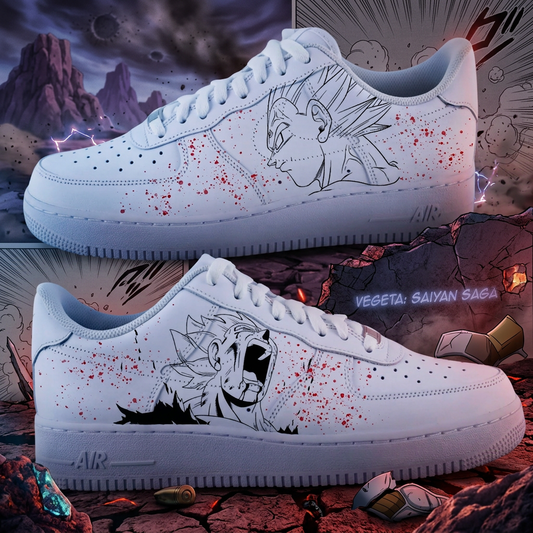 Sneakers personnalisées anime Vegeta Super Saiyan