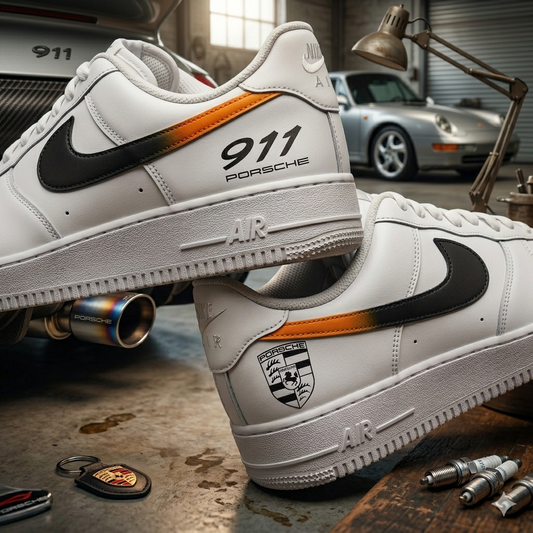 Sneakers personnalisées Porsche 911 style automobile sport