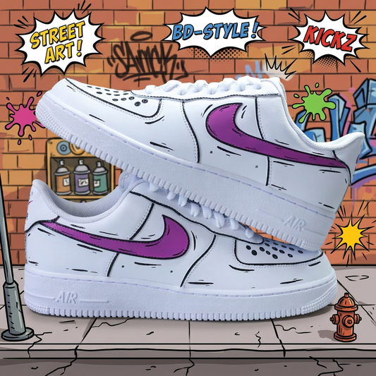 Sneakers personnalisées effet dessin animé streetwear