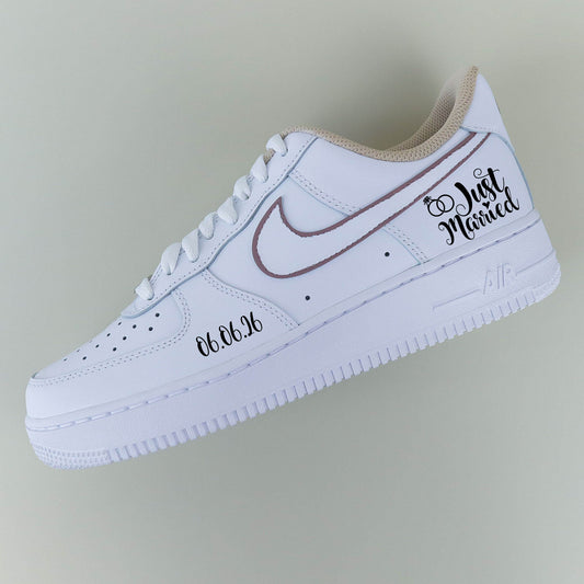 chaussure personnalisée pour mariage air force 1 artisanale fait main