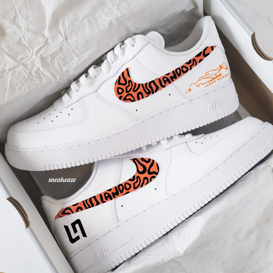 nike air force 1 personnalisées f1 lando norris style course automobile