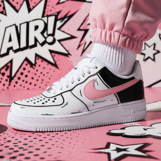 Idée cadeau baskets femme Nike Air Force 1 custom artisanat unique