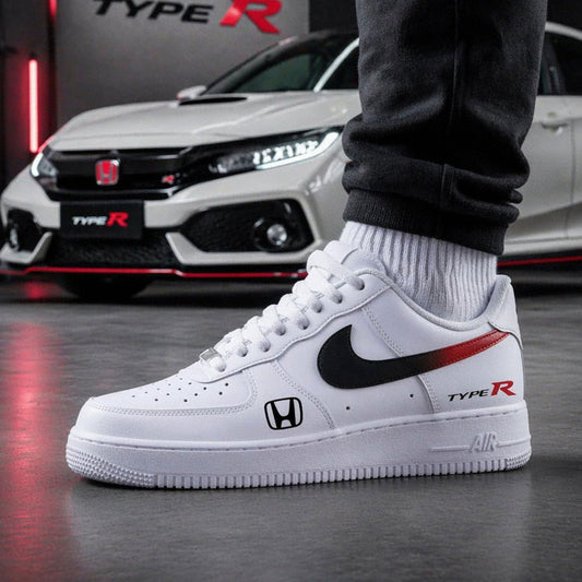Nike Air Force 1 JDM style personnalisée avec logo Honda