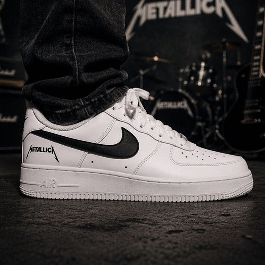 Basket Nike Air Force 1 personnalisée thème groupe de musique Metallica