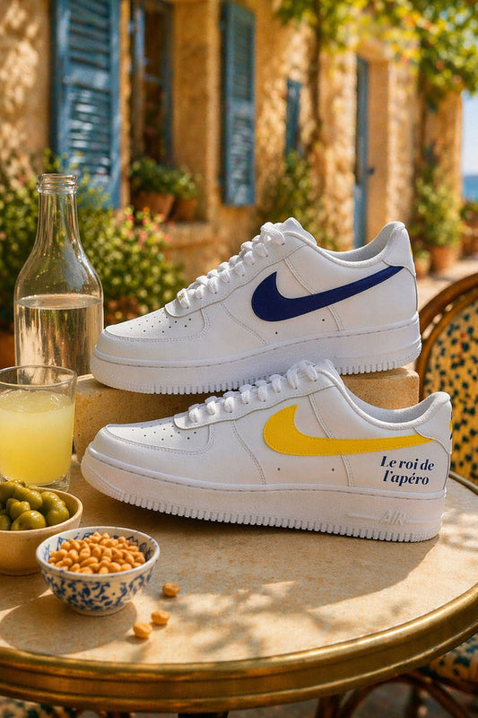  nike air force 1 pastis baskets personnalisées apéro pour homme idée cadeau homme original
