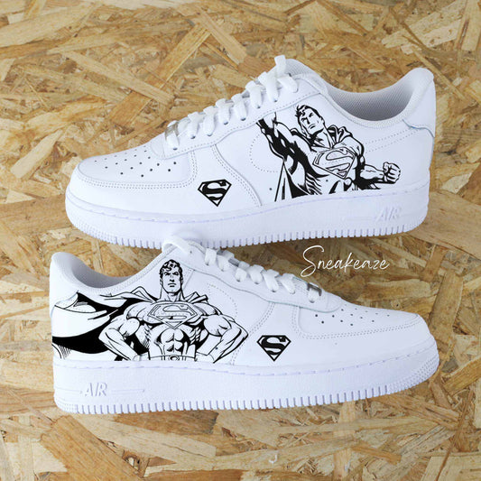 Nike Air Force 1 Custom DC Comics Superman |Sneakeaze - sneakers personnalisé AF1 pour homme customisé bande dessinée