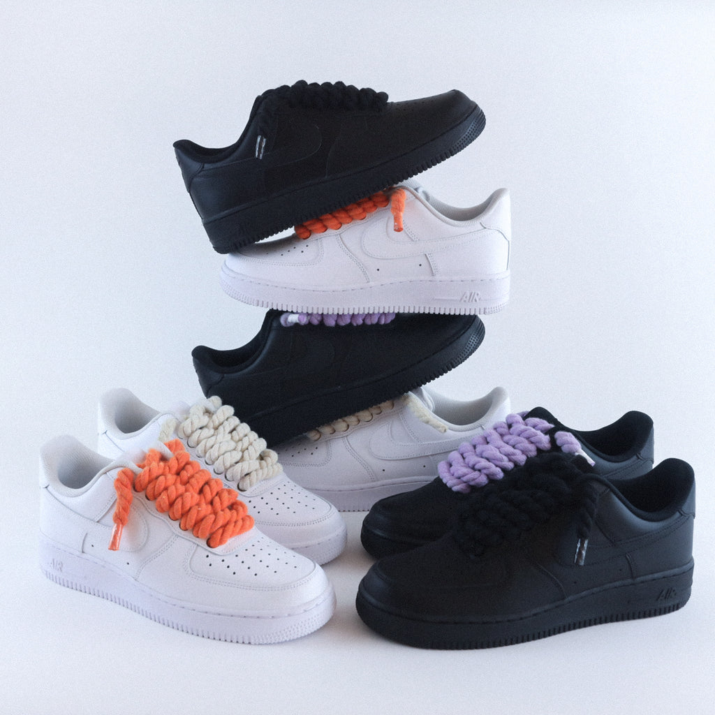Baskets Nike air force 1 customs rope laces sneakeaze skz