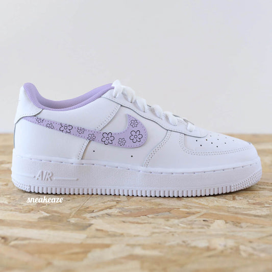 Swoosh & fleurs (couleur au choix) - Air Force 1 custom - SNEAKEAZE CUSTOMS