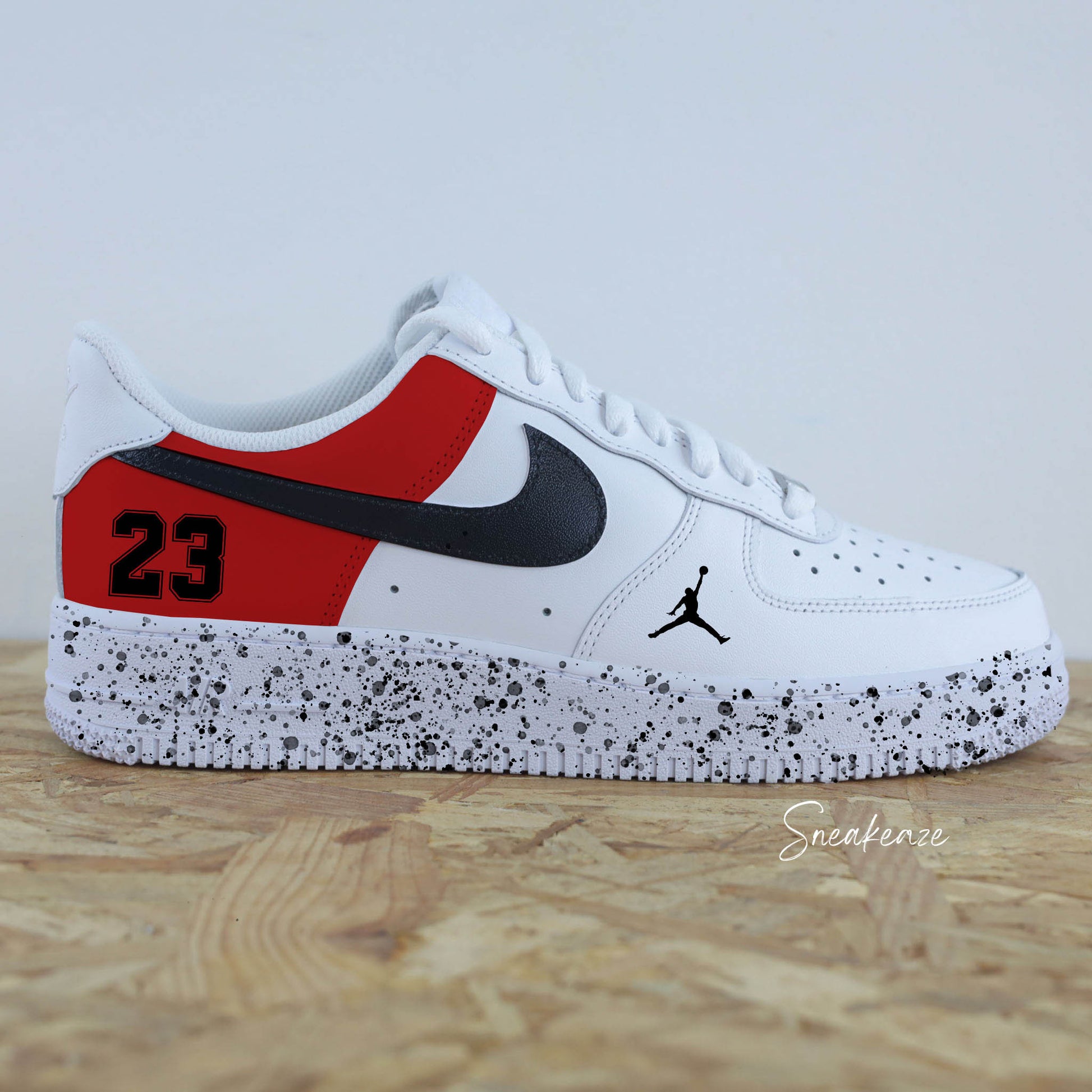baskets custom air force 1 michael jordan bulls NBA 23 sneakeaze customs skz