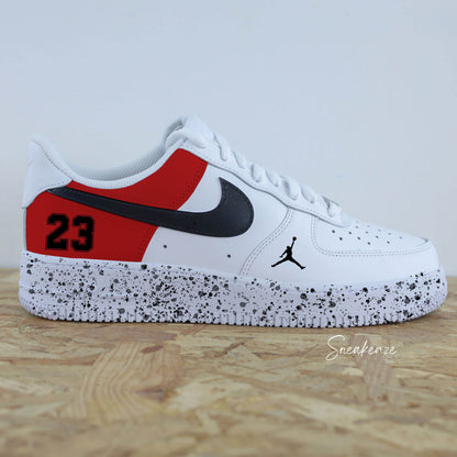baskets custom air force 1 michael jordan bulls NBA 23 sneakeaze customs skz