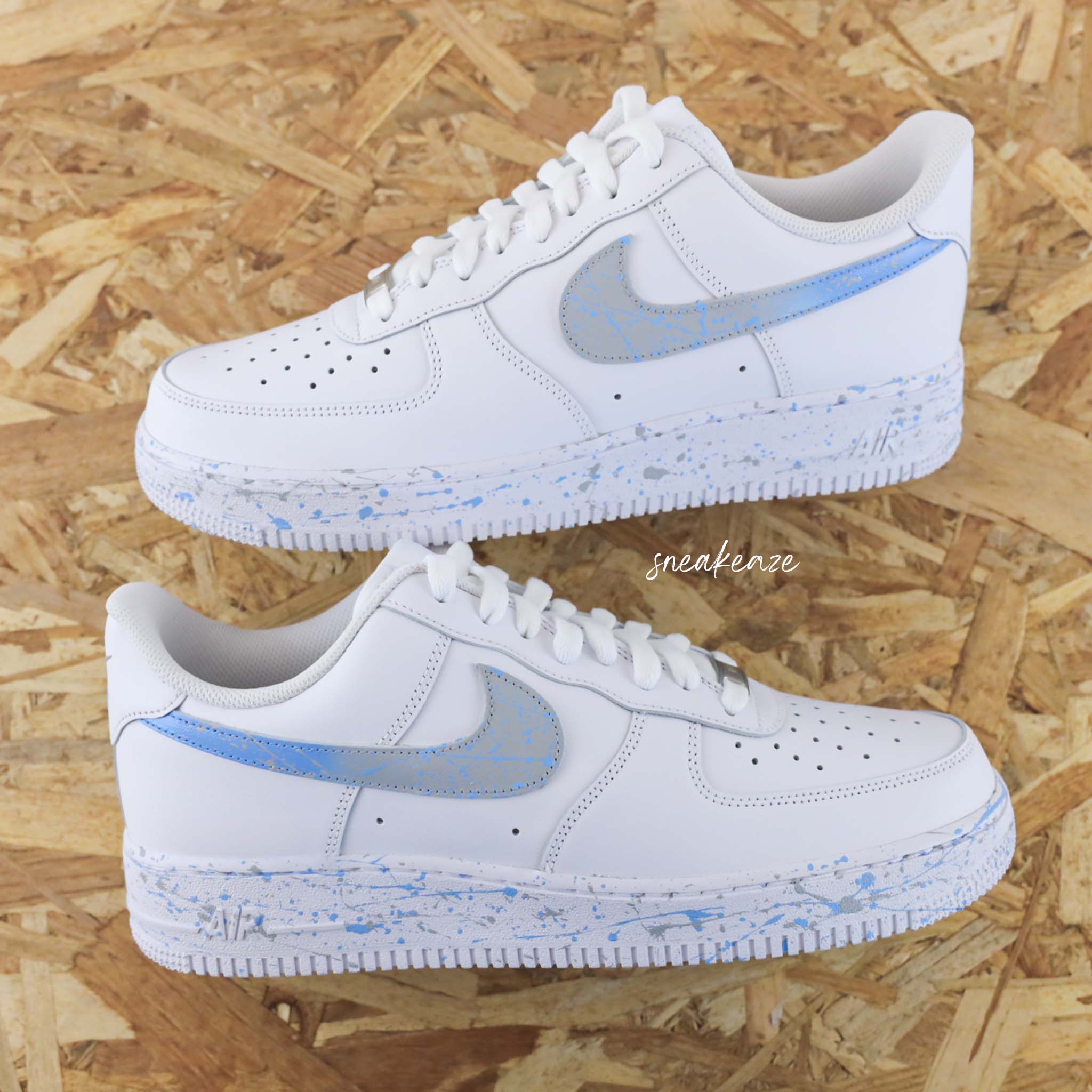 Nike air force 1 blue grey online