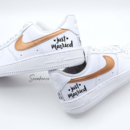 Just Married métallisé - Air Force 1 custom