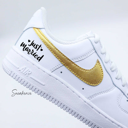 Just Married métallisé - Air Force 1 custom