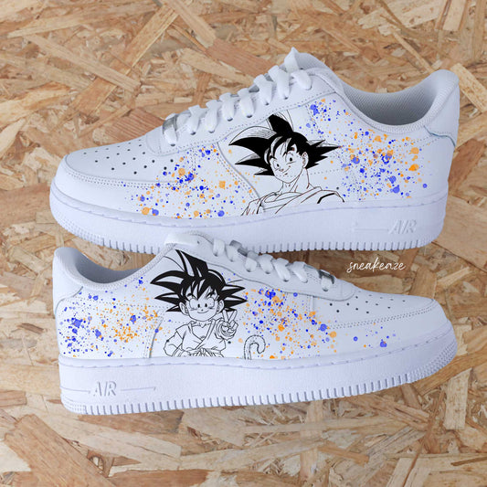 nike air force 1 custom dbz manga dragon ball z goku  splash af1 sneakers sneakeaze
