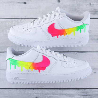 nike air force 1 custom fluo baskets custom neon sneakers custom af1 personnalisable air force one customisé