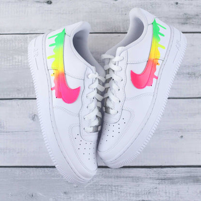 nike air force 1 custom fluo baskets custom neon sneakers custom af1 personnalisable air force one customisé