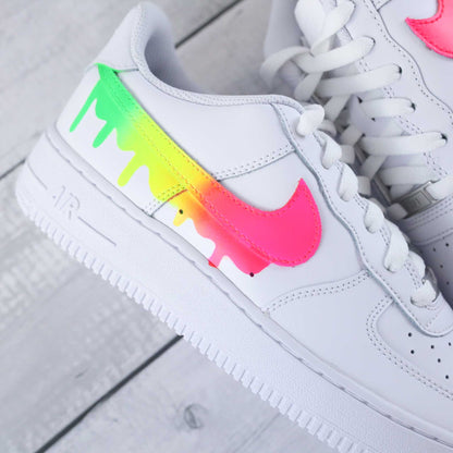 nike air force 1 custom fluo baskets custom neon sneakers custom af1 personnalisable air force one customisé